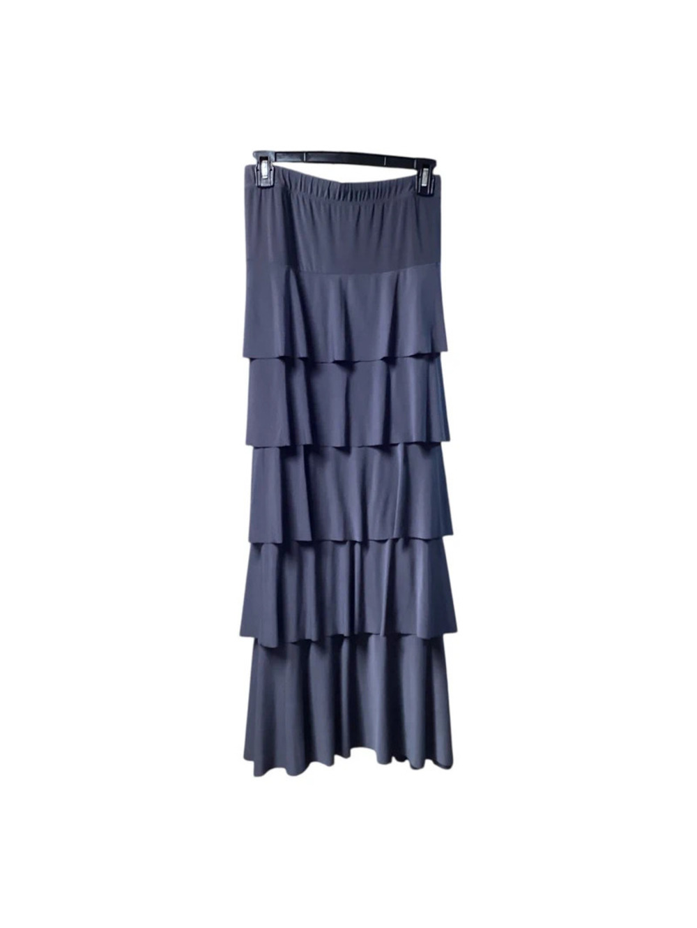 Dare 2b Stylish Women's Long Ruffled Tier Skirt Sz 2XL Solid Gray EUC